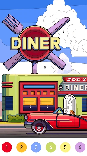 Nostalgia Color by number game screenshot