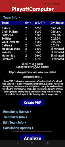 PlayoffComputer screenshot