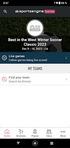 SportsEngine Tourney screenshot