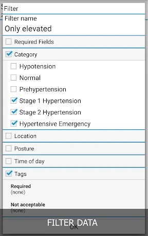Blood Pressure Log - MyDiary screenshot