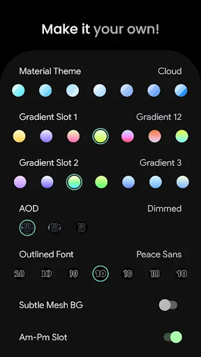 Outlined Watch Face screenshot
